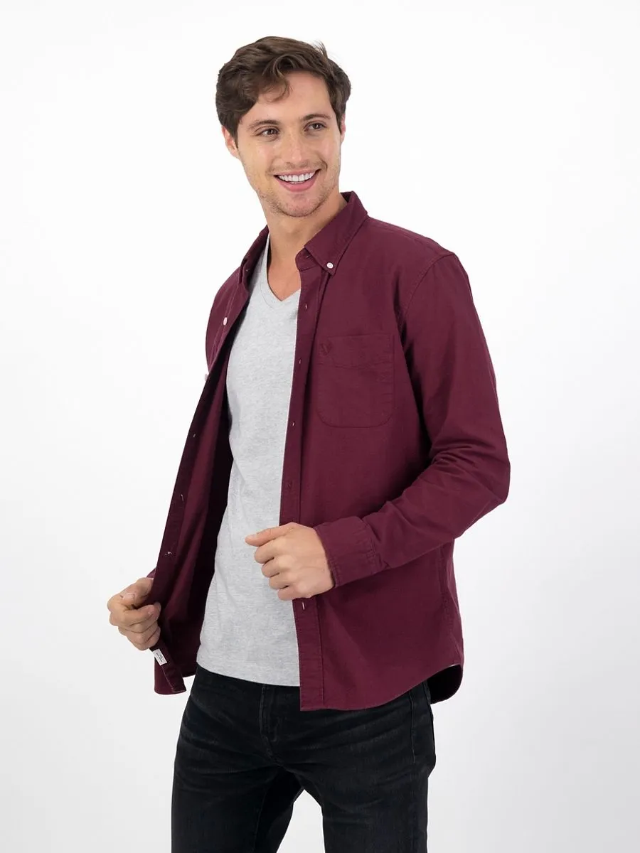 AMERICAN EAGLE MEN 2100 INT SF BTD PC DYE OXFORD W EAGLE 613 BURGUNDY Size - 3XL