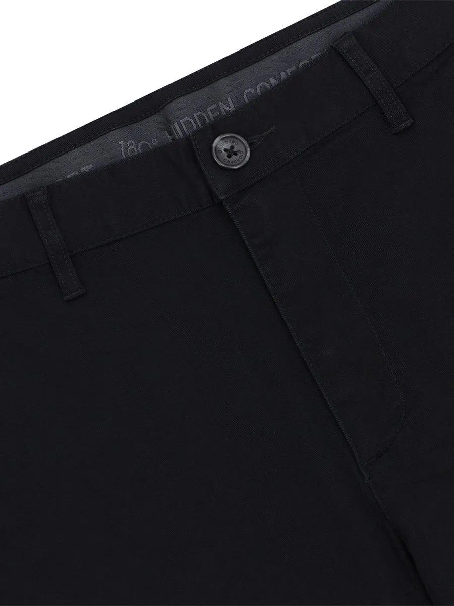 GIORDANO Men's Super Stretch Easy-Care Pants (180° Waistband) Signature Black