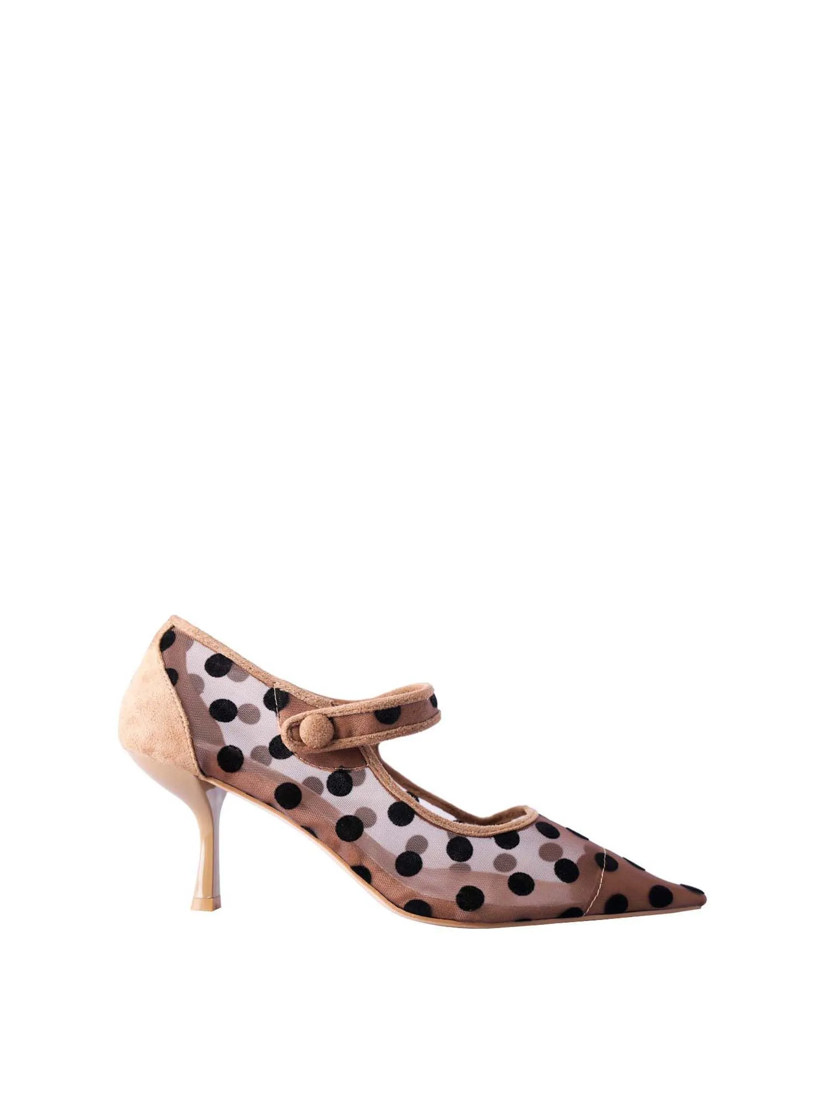 VILLAINS SF SHIRA Women's Mary-Jane Heels BEIGE