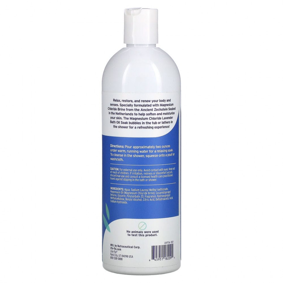 Life-flo, Магниевое масло для ванн, лаванда, 473 мл (16 жидк. Унций)