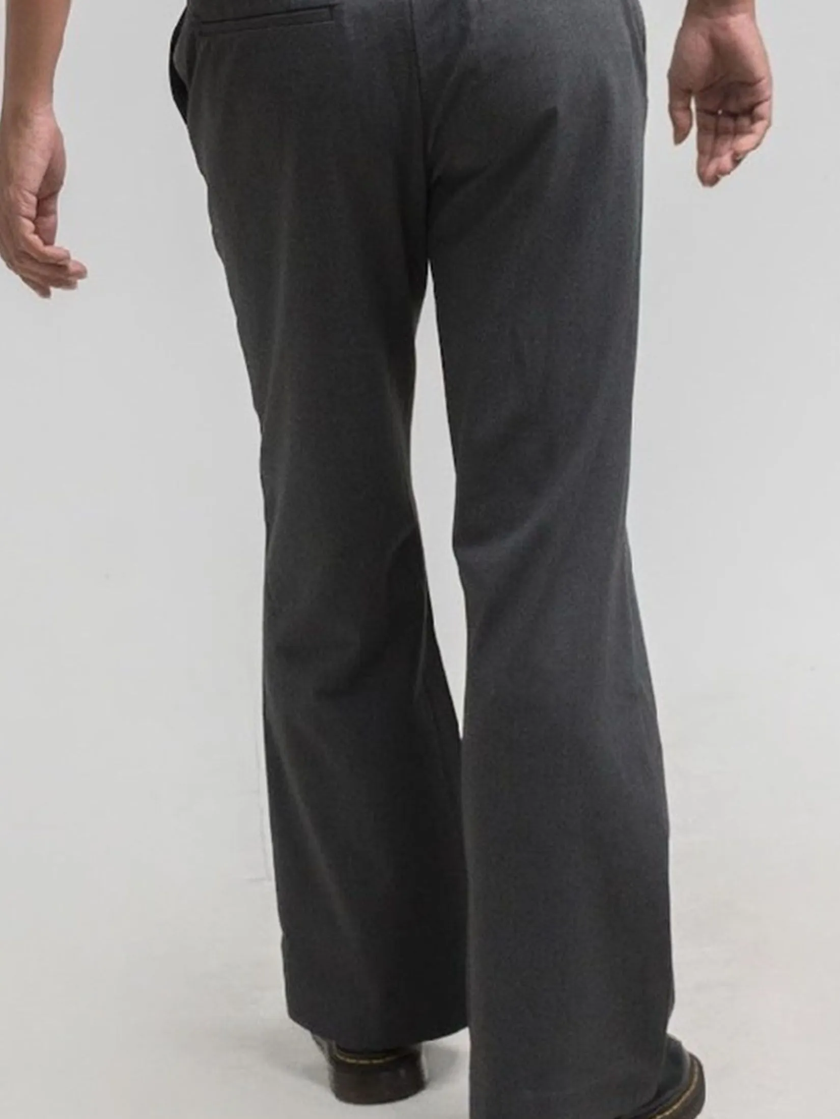 ERA-WON Men Semi Flare pant Grey