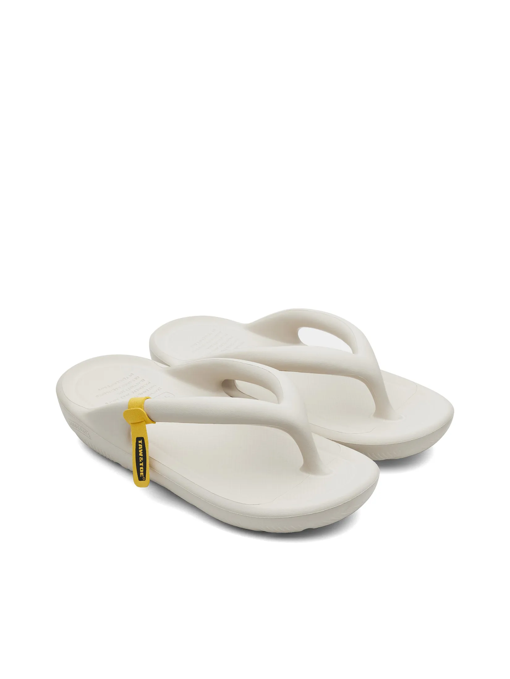 TAW&TOE Unisex Sandals Zerovity Flip Flop OG Cream Size - 23 JP