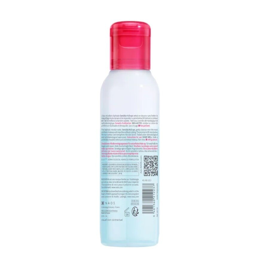 Bioderma Sensibio H2O Eye 125 ml. Eye  Lip Makeup Remover