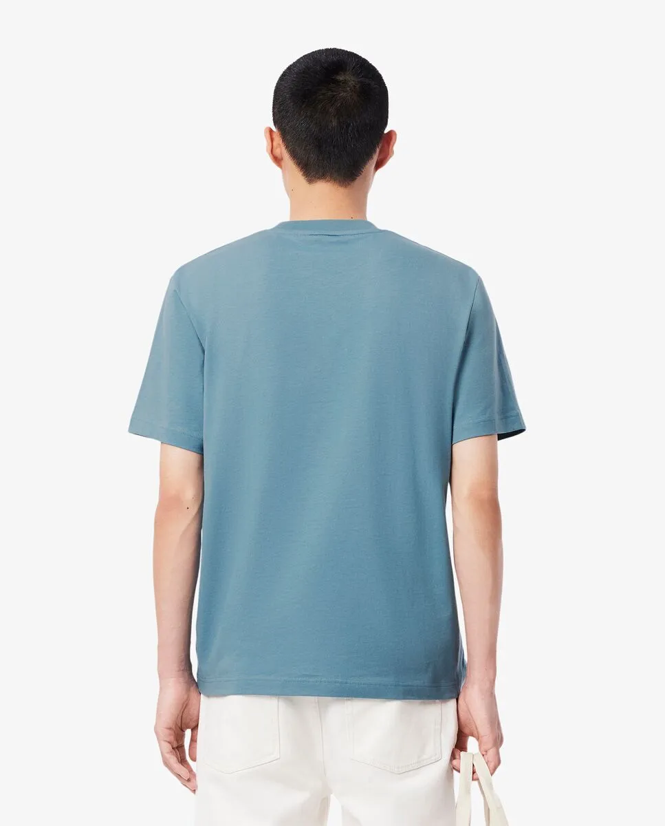 LACOSTE Cotton T-Shirt Blue