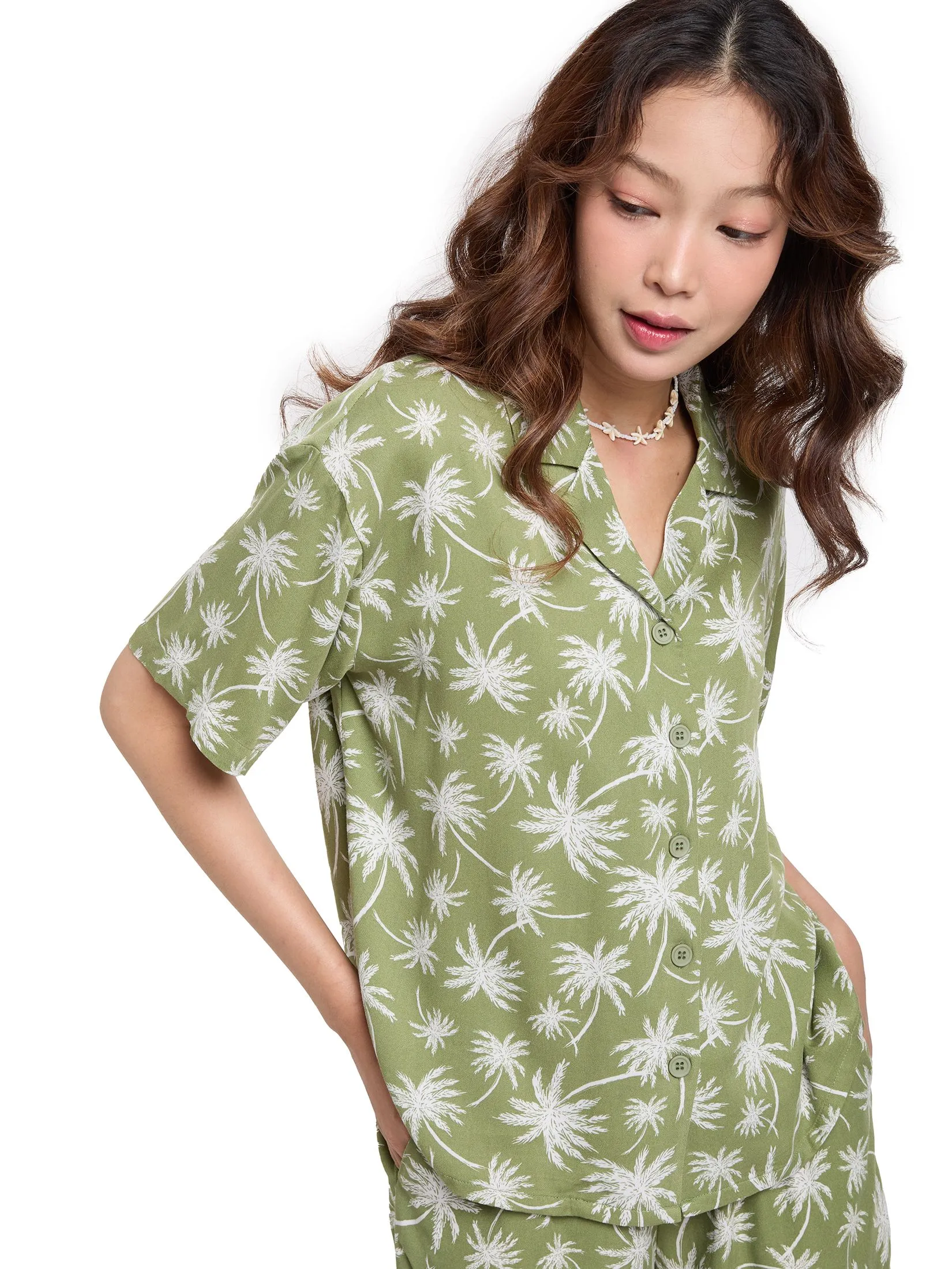 DEFRY 01 Women Shirt Short Sleeves 2503BSSW044 Green Size - L