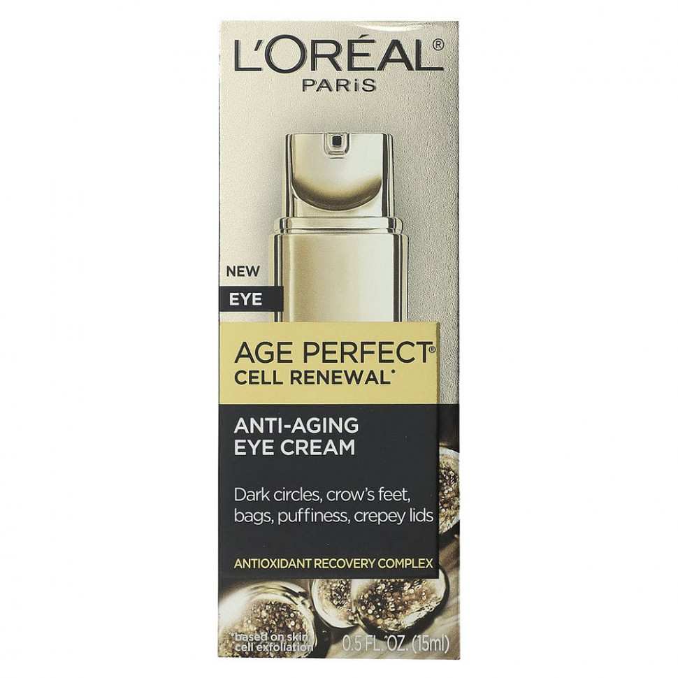L'Oréal, Age Perfect Cell Renewal, антивозрастной крем для кожи вокруг глаз, 15 мл (0,5 жидк. Унции)