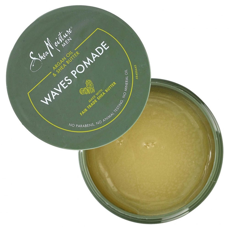 SheaMoisture, Men, Waves Pomade, аргановое масло и масло ши, 113 г (4 унции)