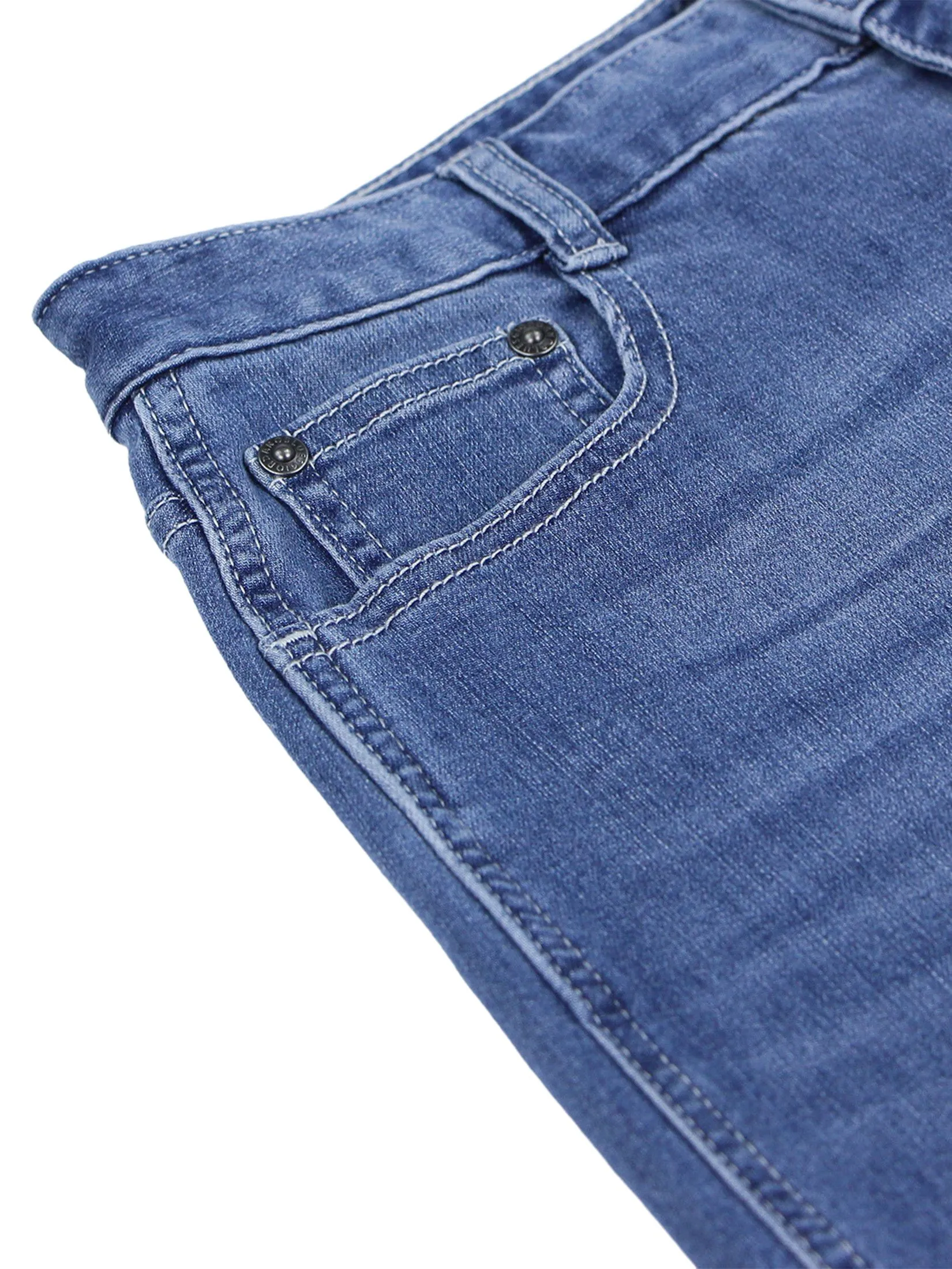 GIORDANO Women's Wide Leg Denim Jeans  Med Indigo Blue