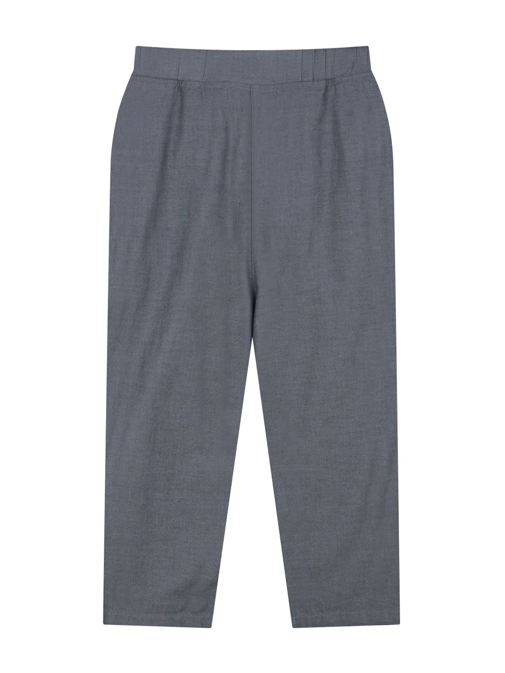 GIORDANO Women's Relaxed Elastic Denim Jeans Dark Indigo x White Grey