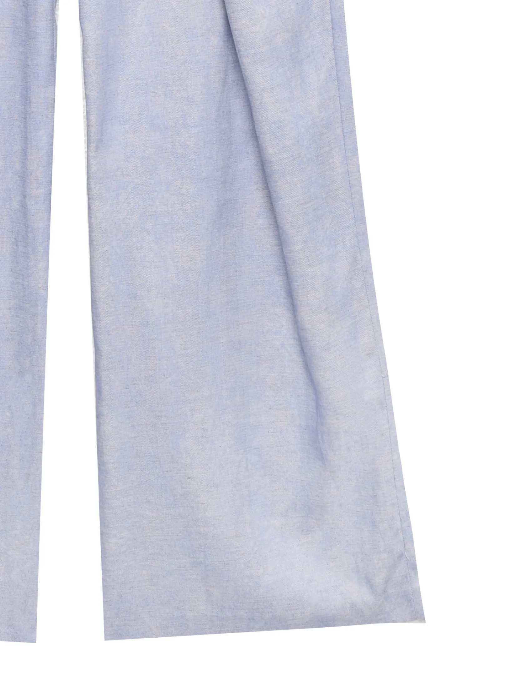 KLOSET (PF25) Women Contrast Waist Trousers Blue