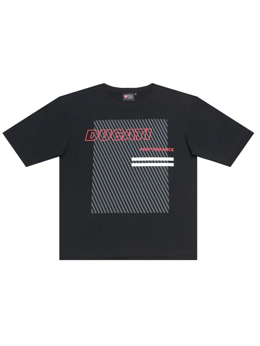 DUCATI BLACK T-shirt Loose Fit for men DCT52 061