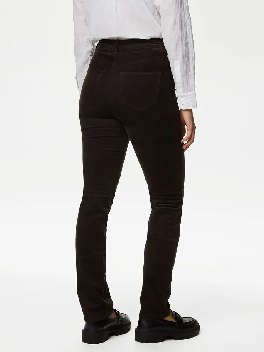MARKS & SPENCER Women Trousers Sienna Corduroy Straight Leg