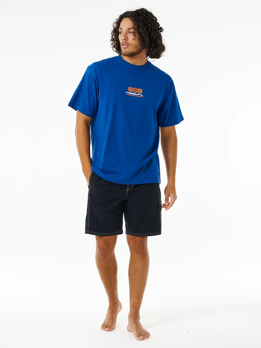 RIP CURL Men T-Shirt Archive Ocean Tech Tee Cobalt Navy