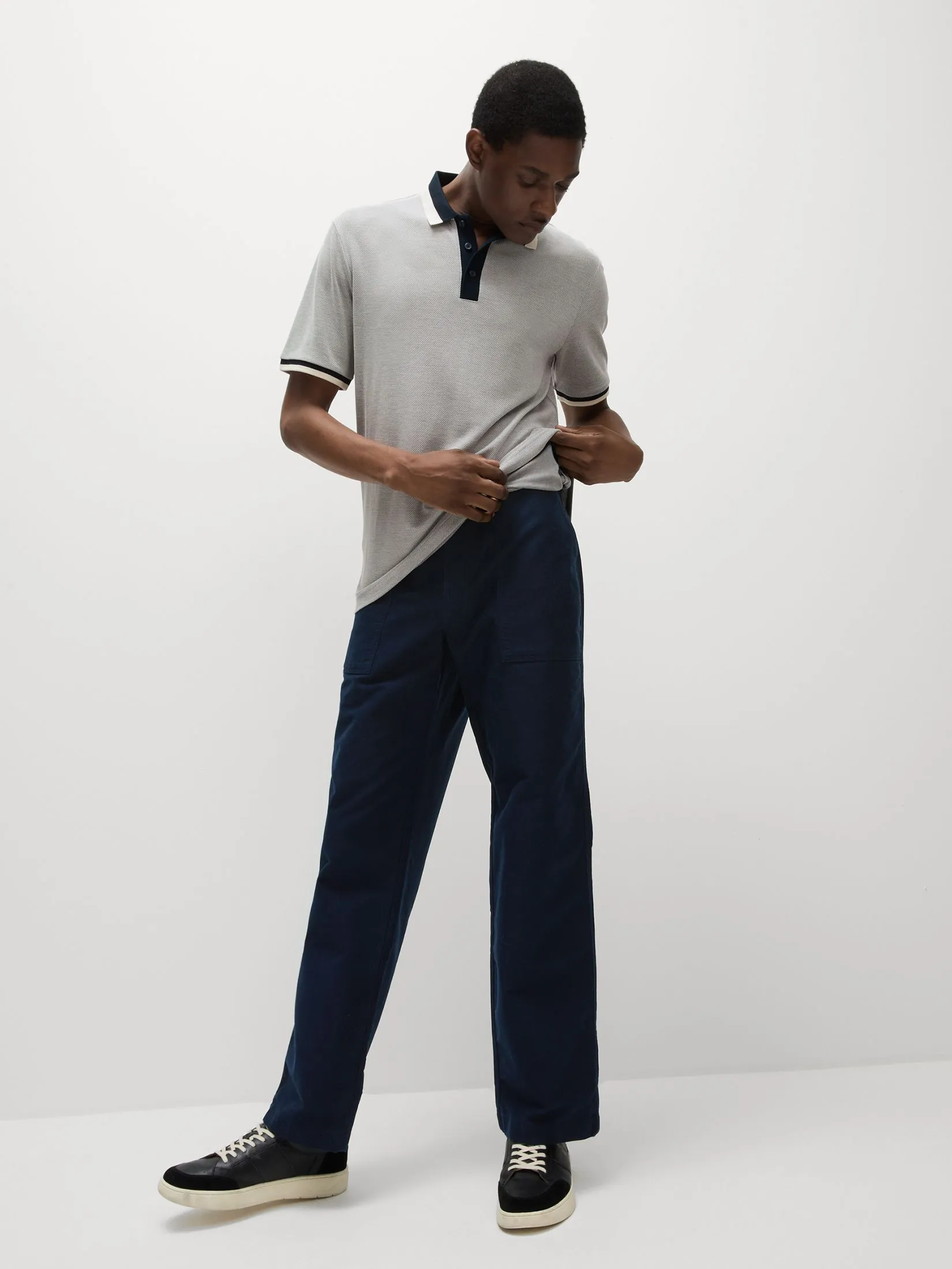 MARKS & SPENCER Men Polo Shirt Modal Rich