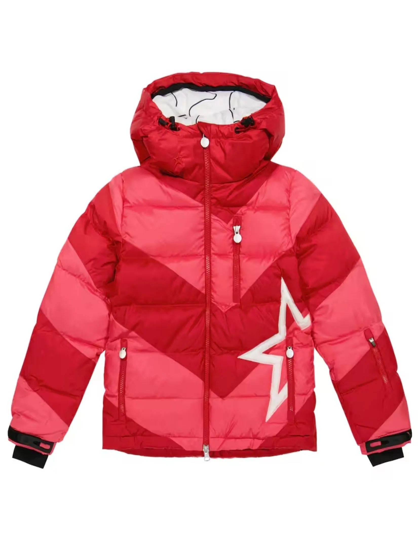 PERFECT MOMENT SUPER MOJO JACKET IN RED AND PEACH PINK