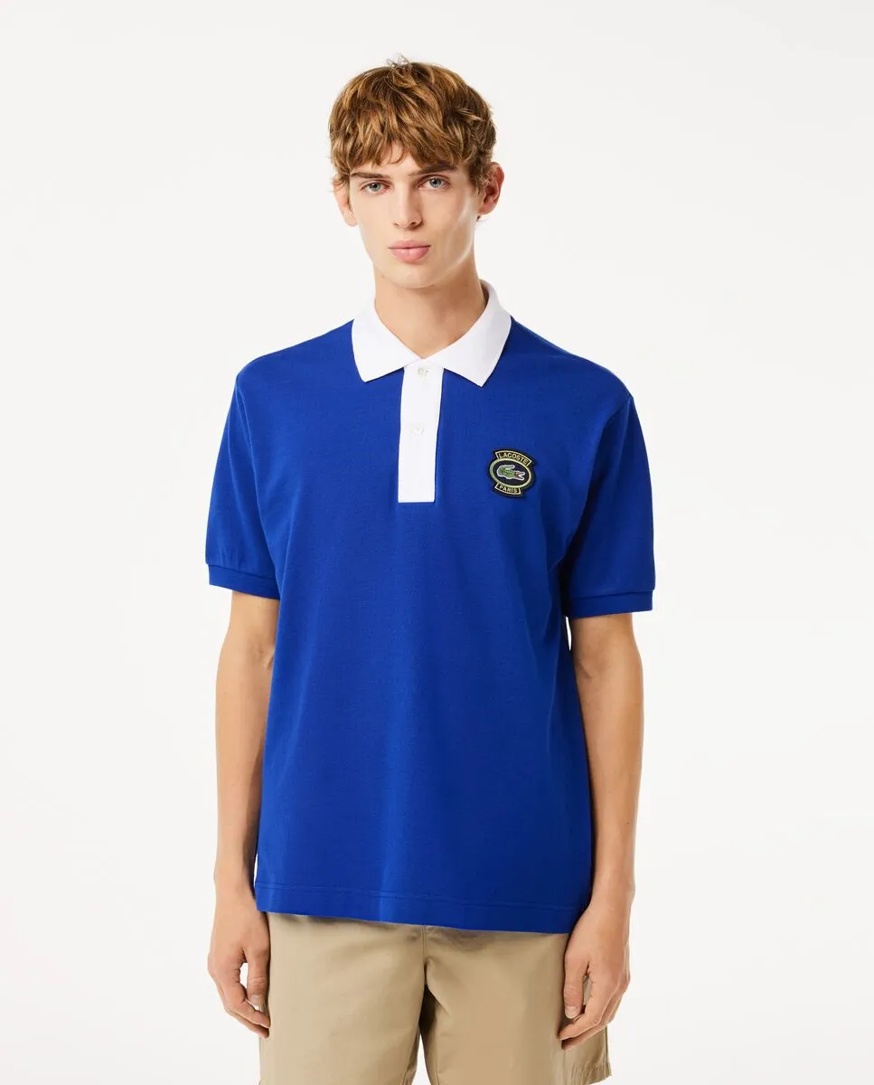 LACOSTE Navy Blue Original L.12.12 Lacoste Badge Polo Shirt
