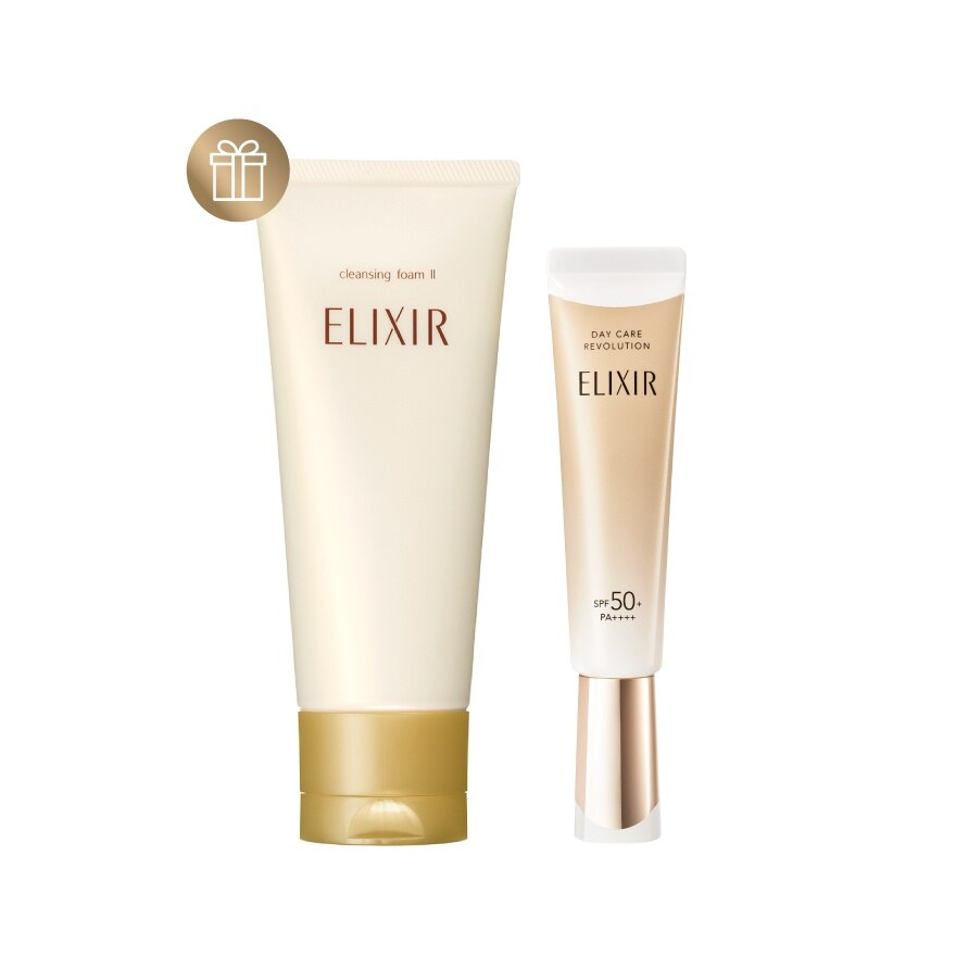 Elixir Day Care Revolution+BA SPF50+ PA++++ 35Ml.+Superior Cleansing Foam II N 145Ml.