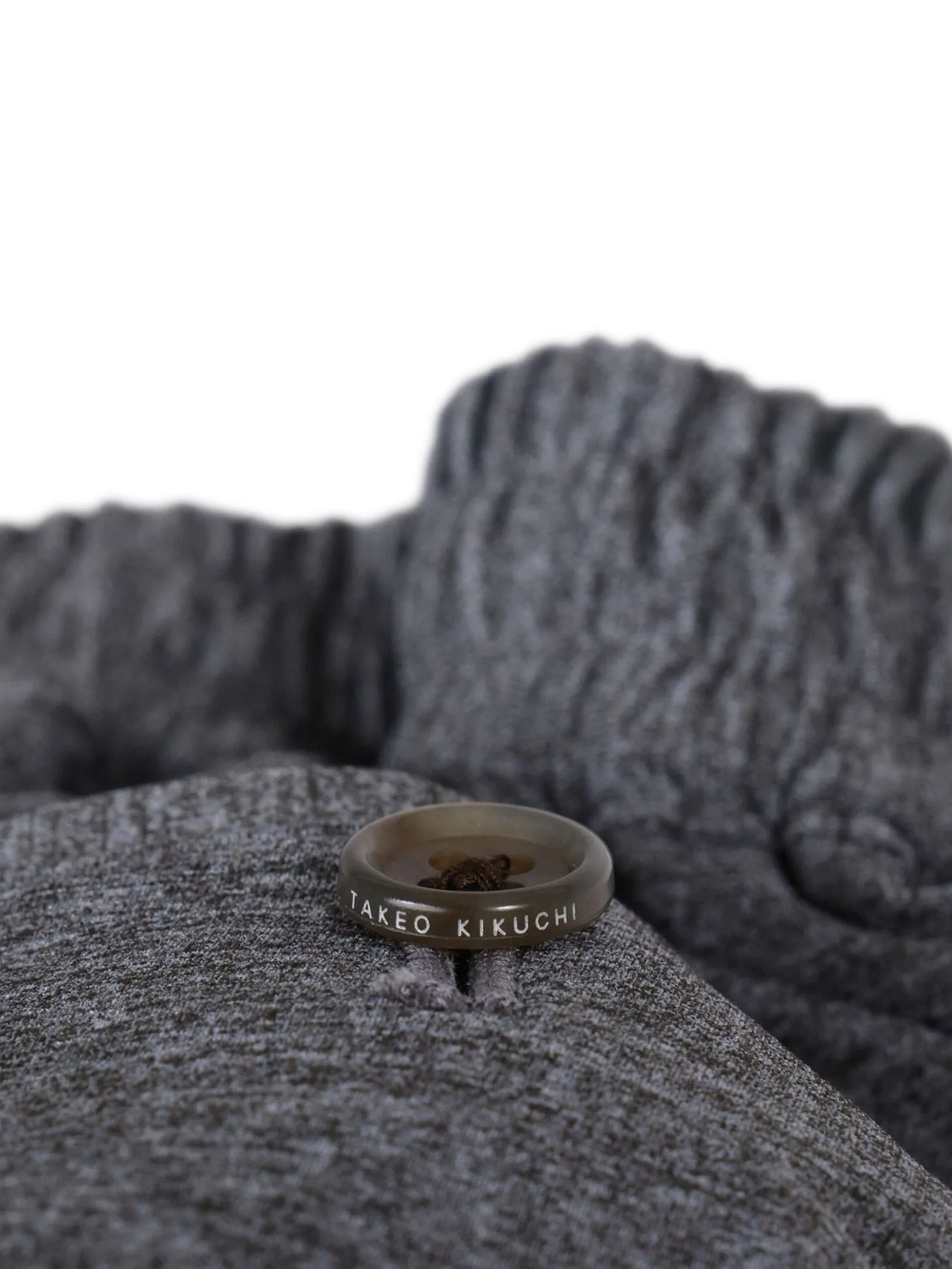 TAKEO KIKUCHI MEN GREY DOT JERSEY EASY PANTS