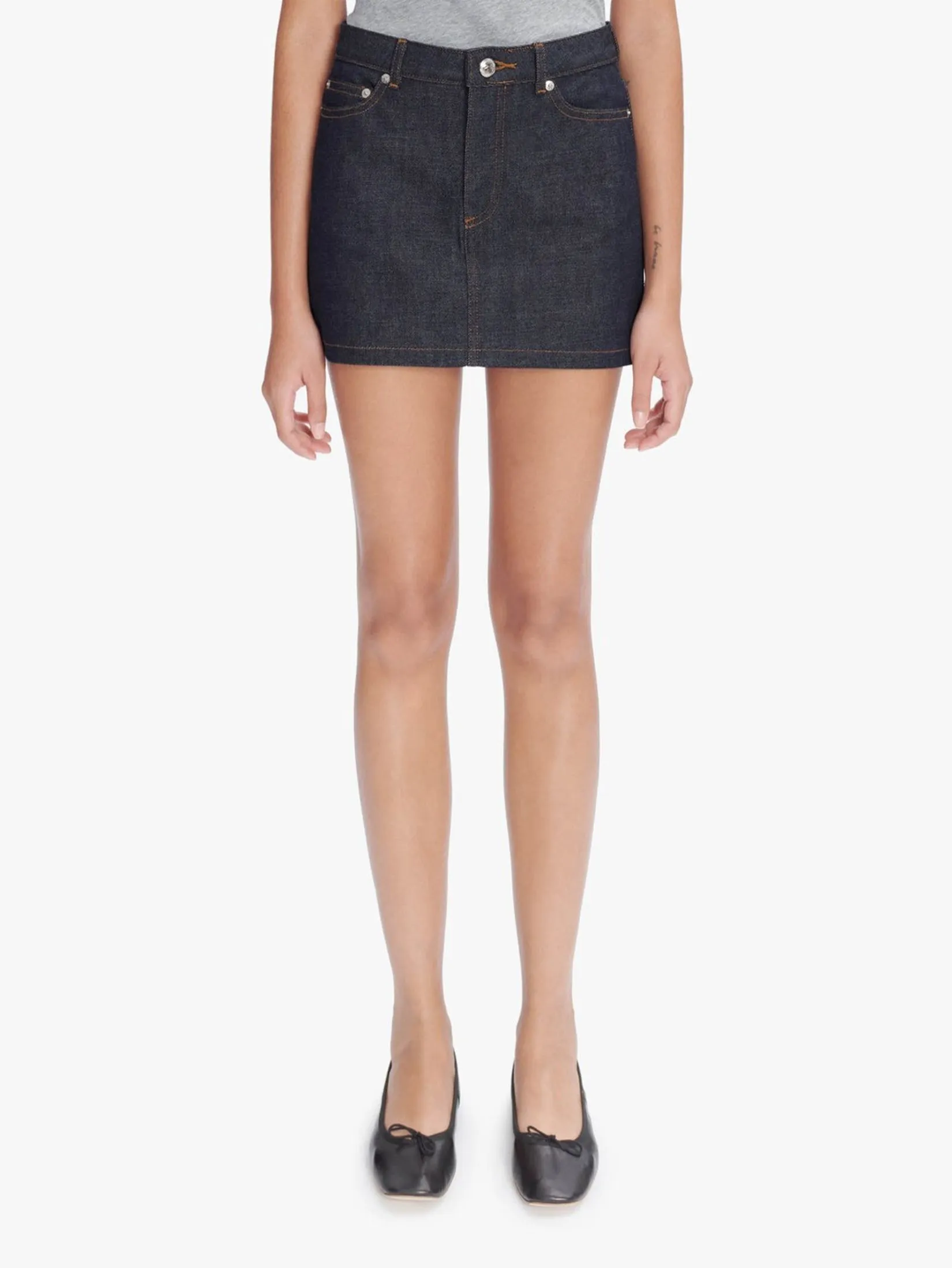 A.P.C. Women Skirt Mini Midnight Blue