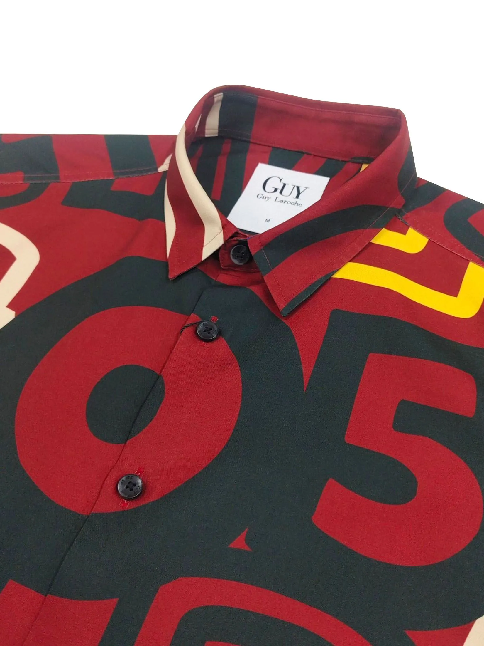 GUY LAROCHE MENWEAR Men's Shirt long sleeves DAC7201S4MR - Red