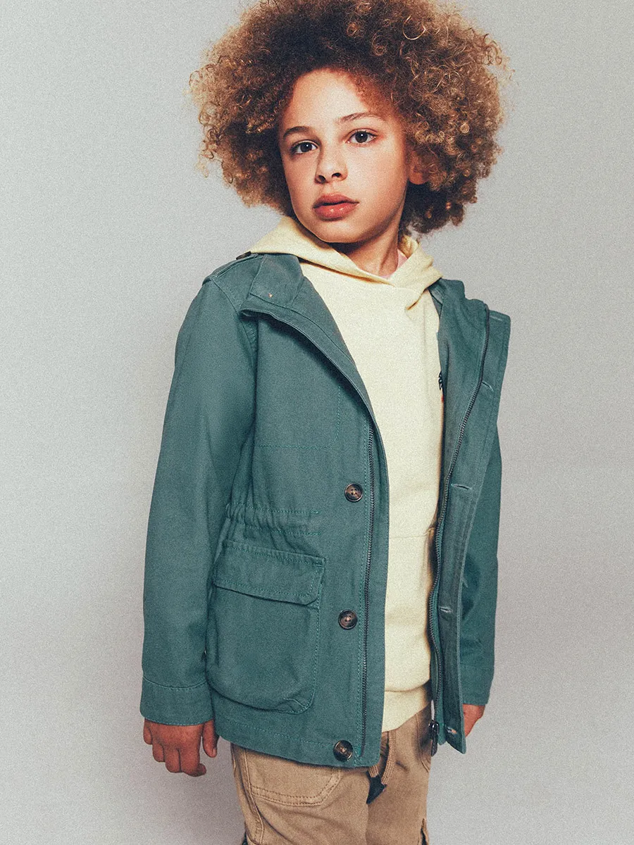 SFERA KIDS Boy Toddler Safari Jacket Green Medium Size - 11 EU