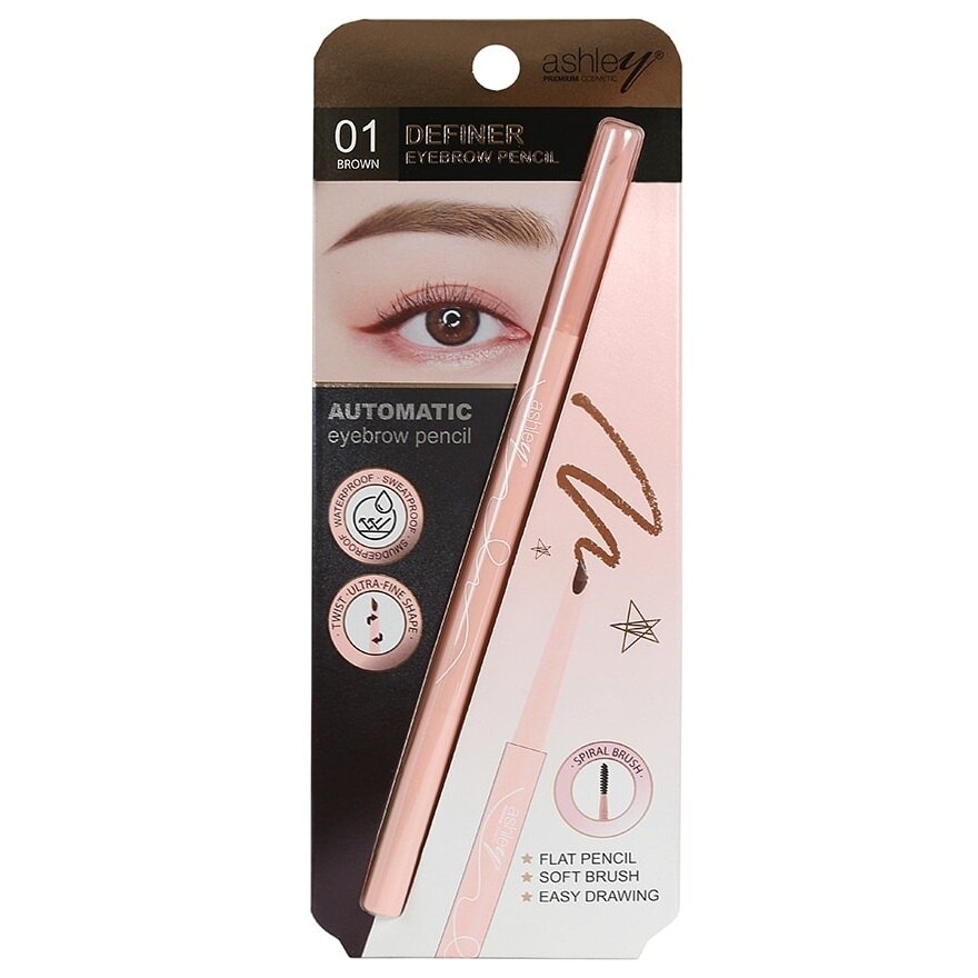 Ashley Definer Eyebrow Pencil 01 - 01 Brown