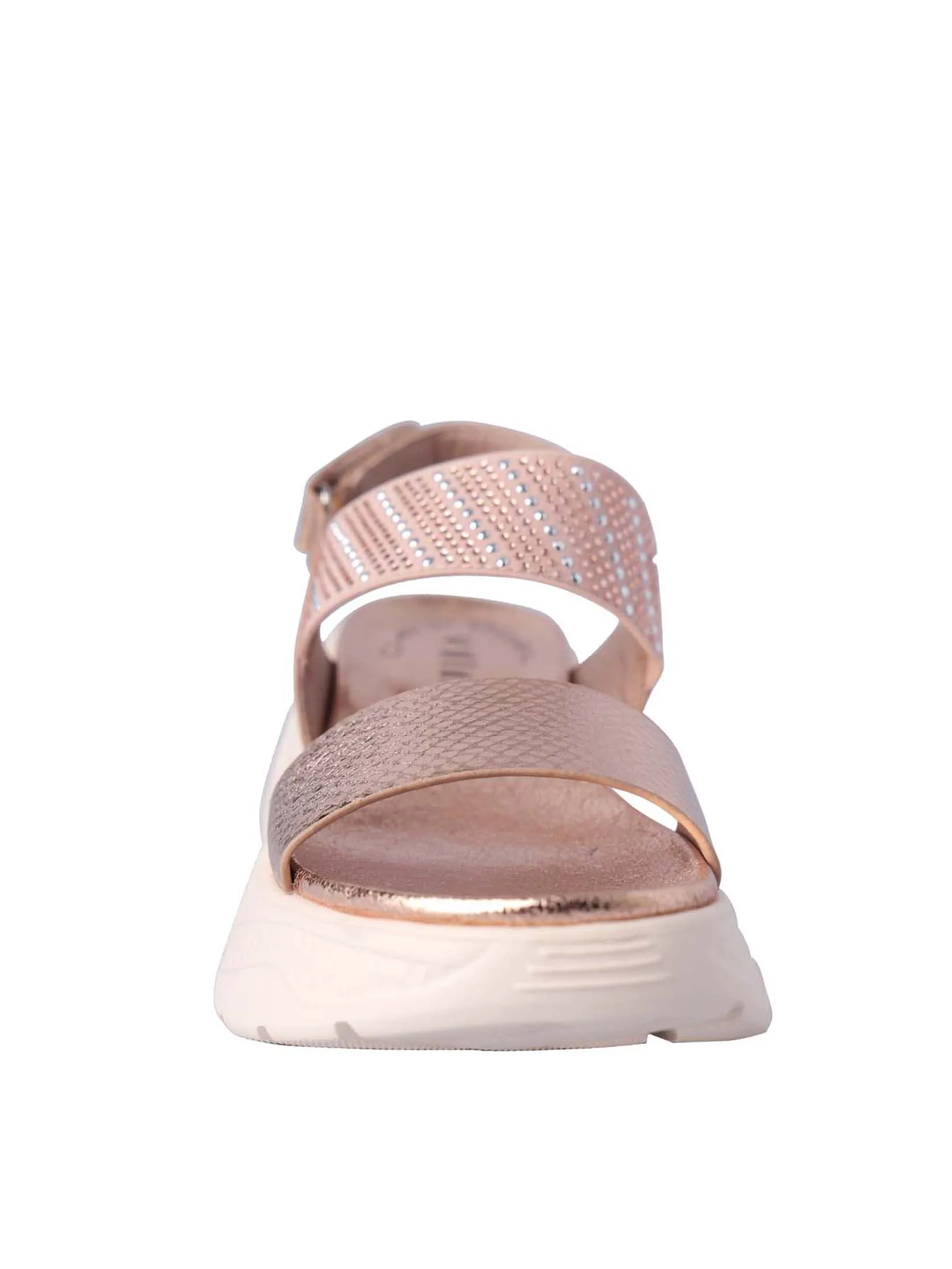 VILLAINS SF GLASSY Women's Platform Heeled Sandals ROSE GOLD