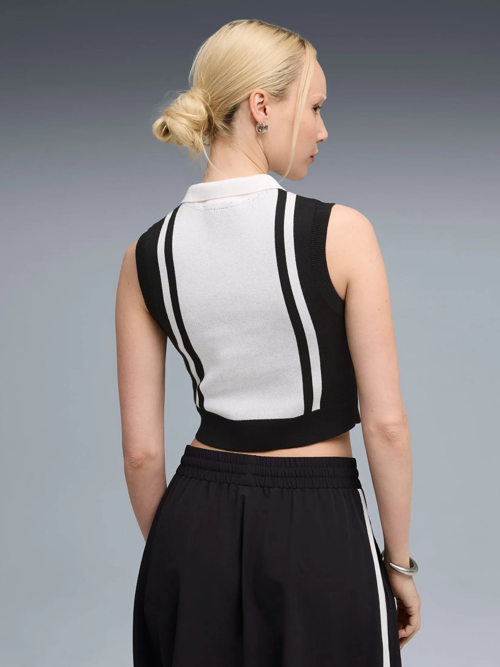 PUMA Women Tank Future.Puma.Archive Half-Zip Knitted PUMA Black-PUMA White