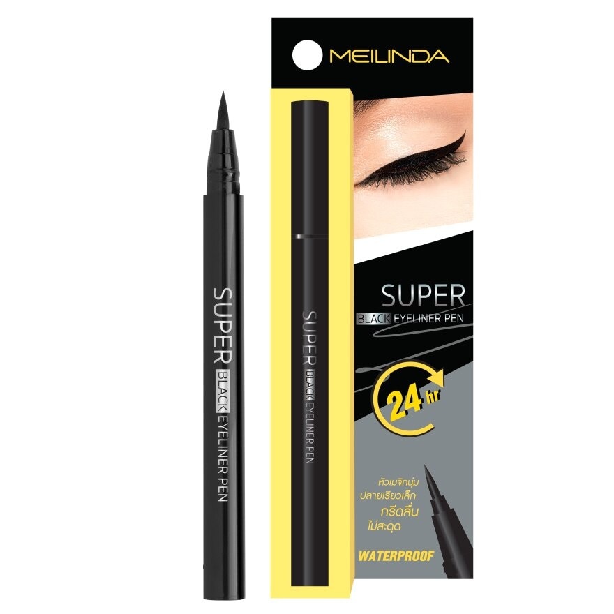 Meilinda Eyeliner Pen Super Black 0.7g. - Black