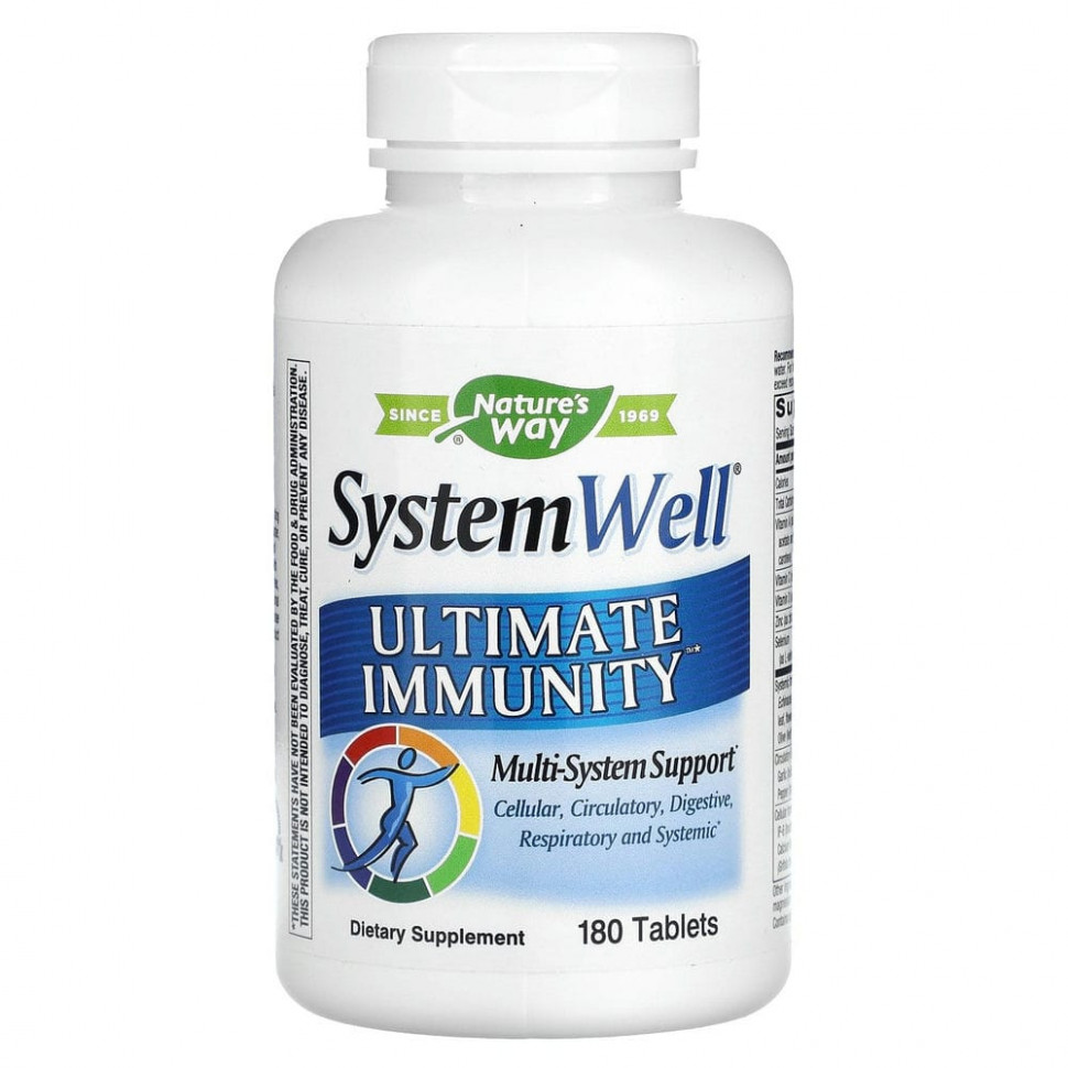 Nature's Way, System Well, Ultimate Immunity, 180 таблеток - NWY-15049-180 шт.