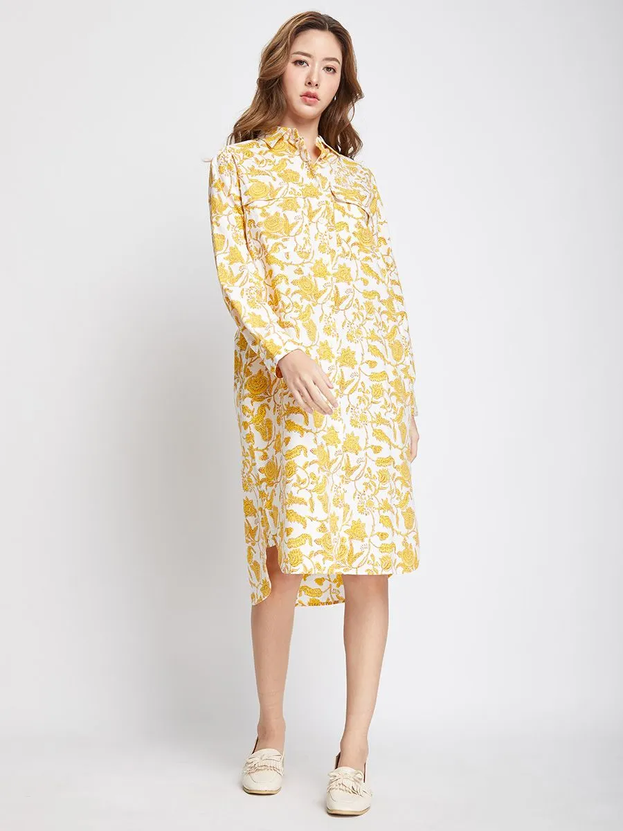 ALUMNUS Women Dress Long Sleeves Printed