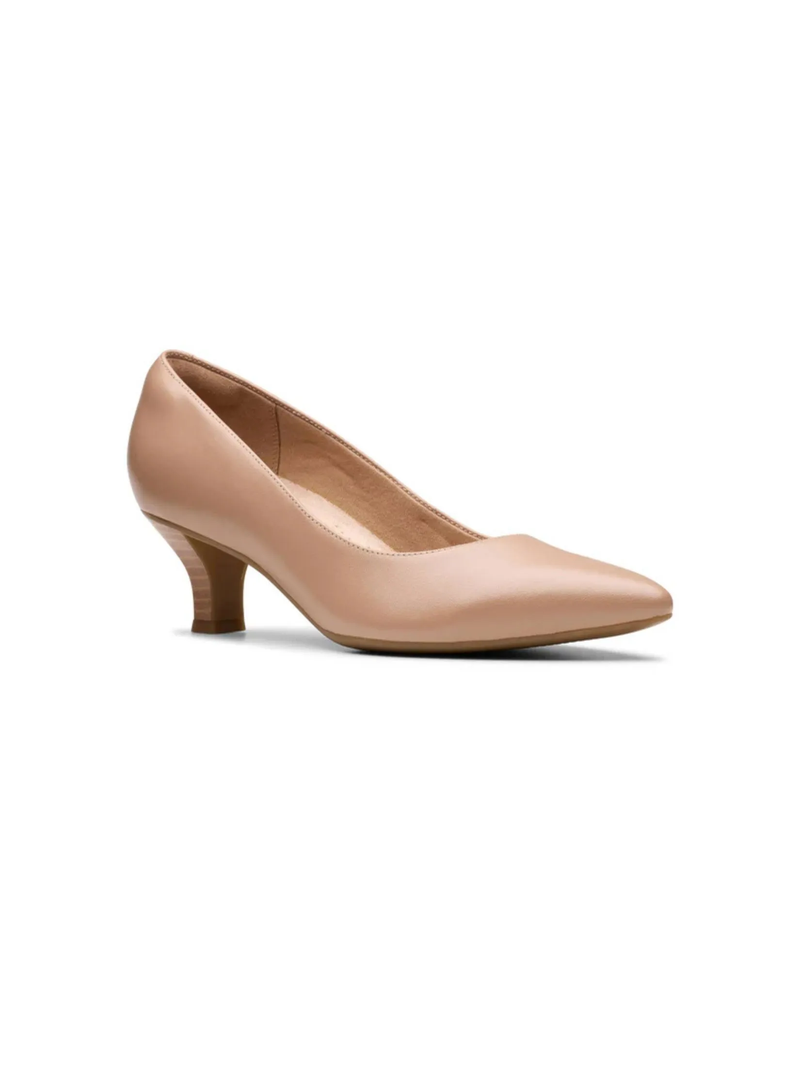 CLARKS Kepley Vine Women’s Heels in Warm Beige Leather Leather