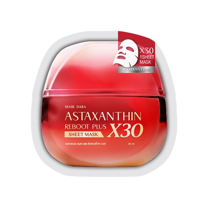 Cream Dara Sheet Mask Astaxanthin Reboot Plus X30 1'S - Red