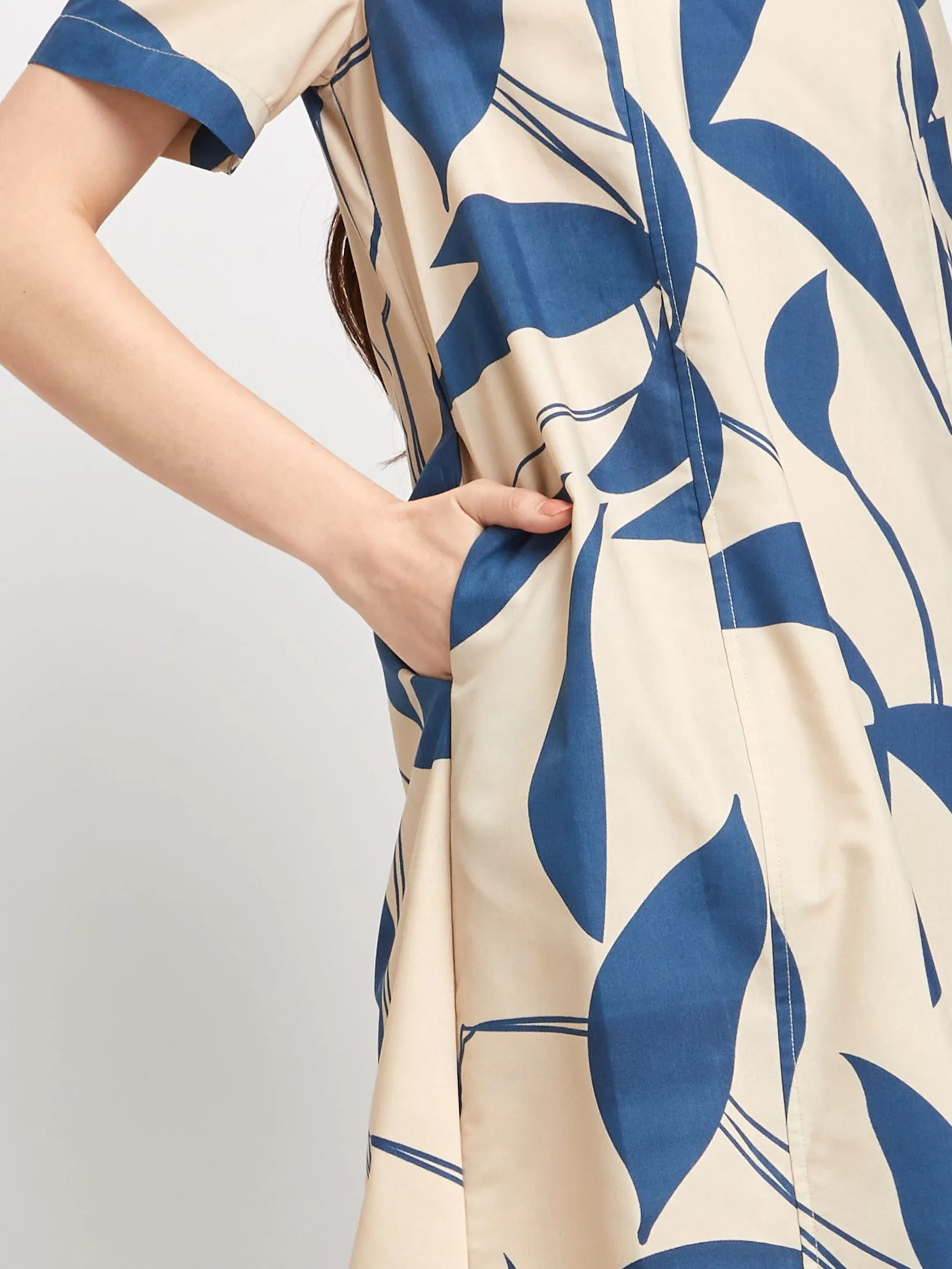 NEXT PHASE Women Midi Dress Short Sleeves Print