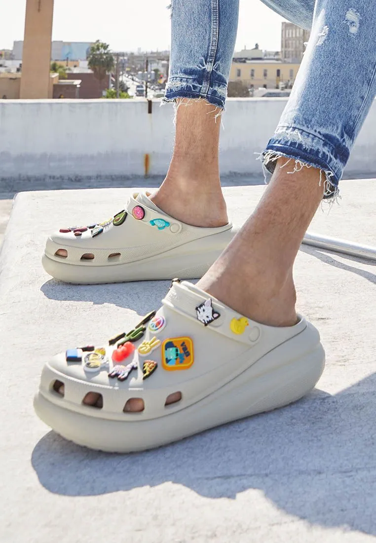 CROCS CREAM CROCS Classic Crush Clog Unisex Casual Shoes