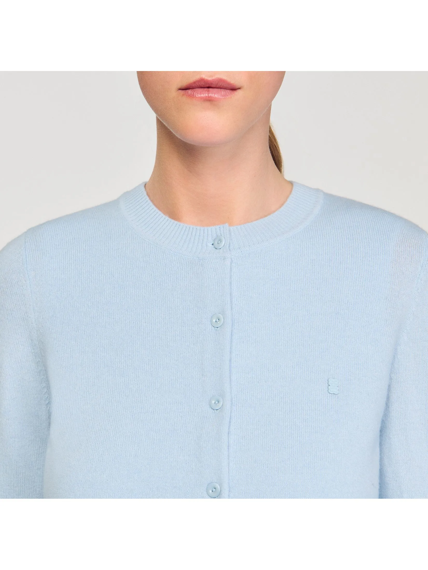 SANDRO Ruffled Cardigan