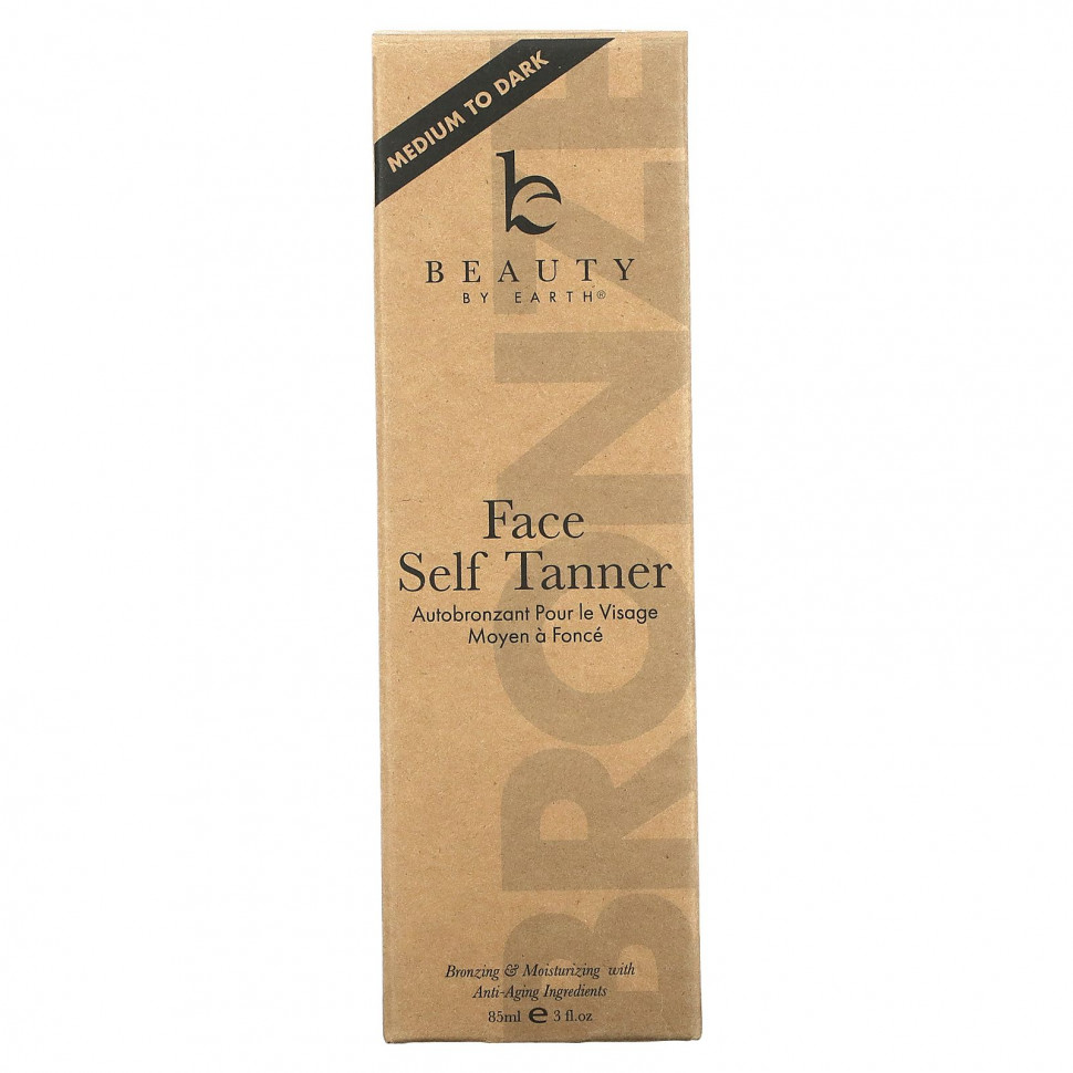 Beauty By Earth, Средство для автозагара для лица, от среднего до темного, 85 мл (3 жидк. Унции)