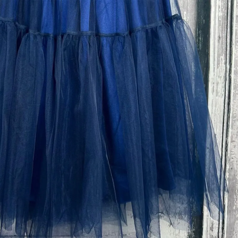 ICONIC NAVY TULLE SKIRT
