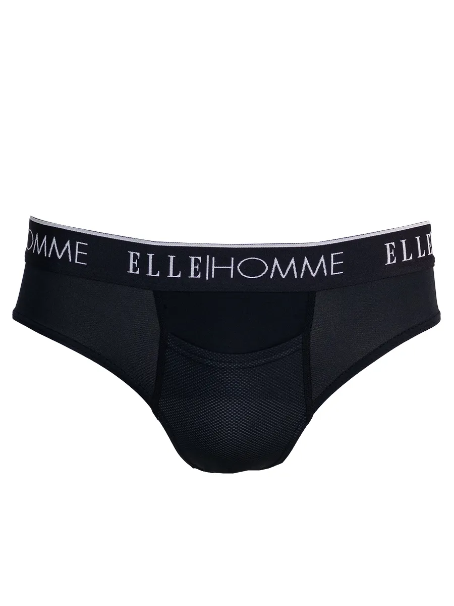 ELLE HOMME UNDERWEAR MEN BRIEFS NEW COLLAGEN INNOVATION KUB8001BL BLACK