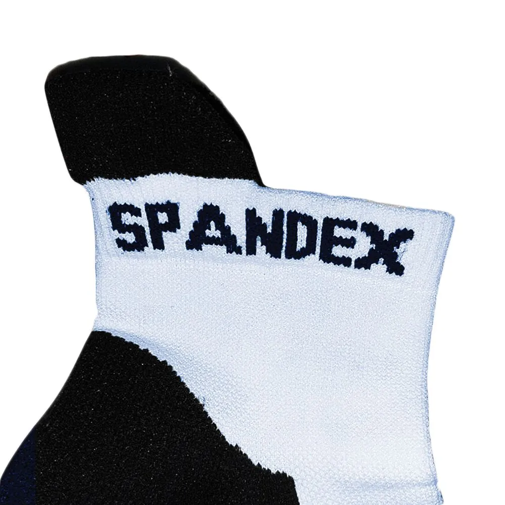 SPANDEX Whit/Black-RS001-Compression Socks Short