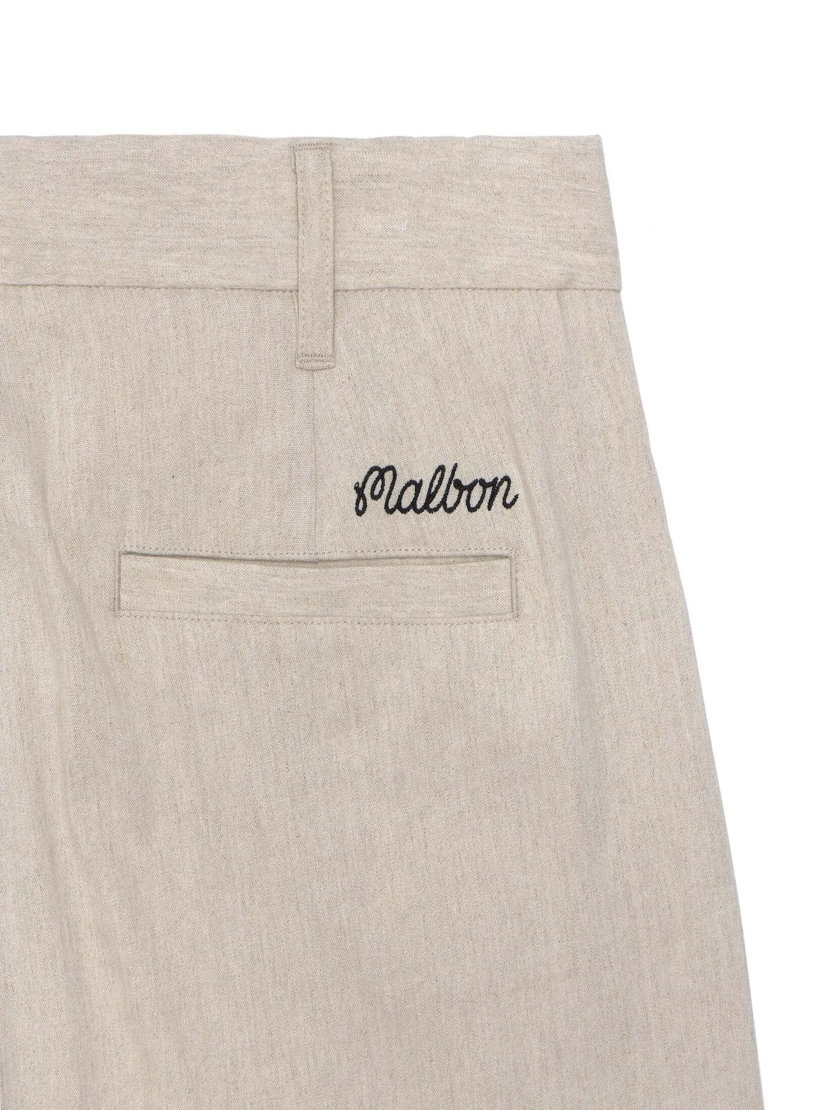MALBON GOLF YACHT CLUB LINEN GENTLEMENS PANTS IN SAND