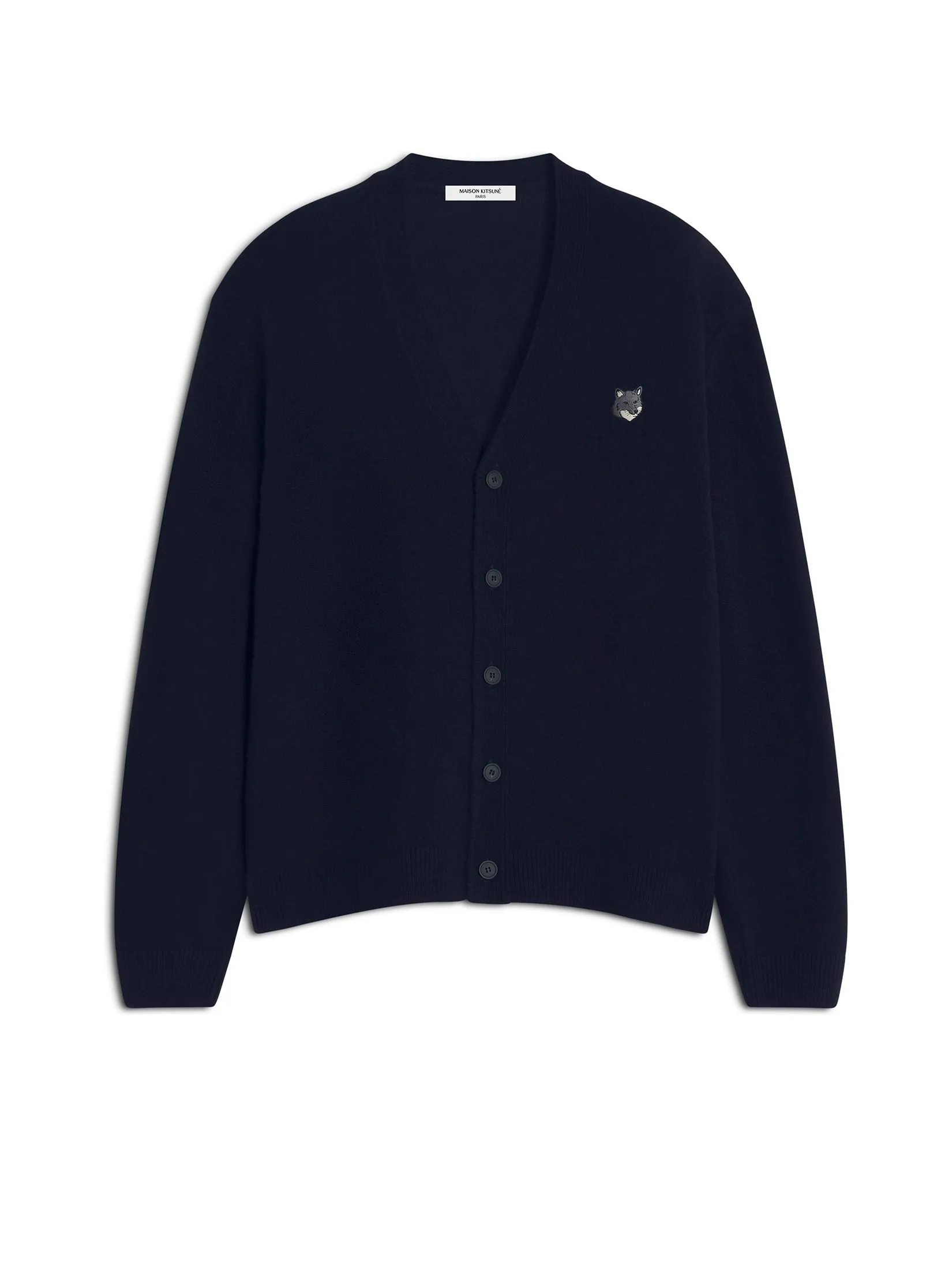 MAISON KITSUNÉ Men Cardigan Fox Head Lambwsool Comfort