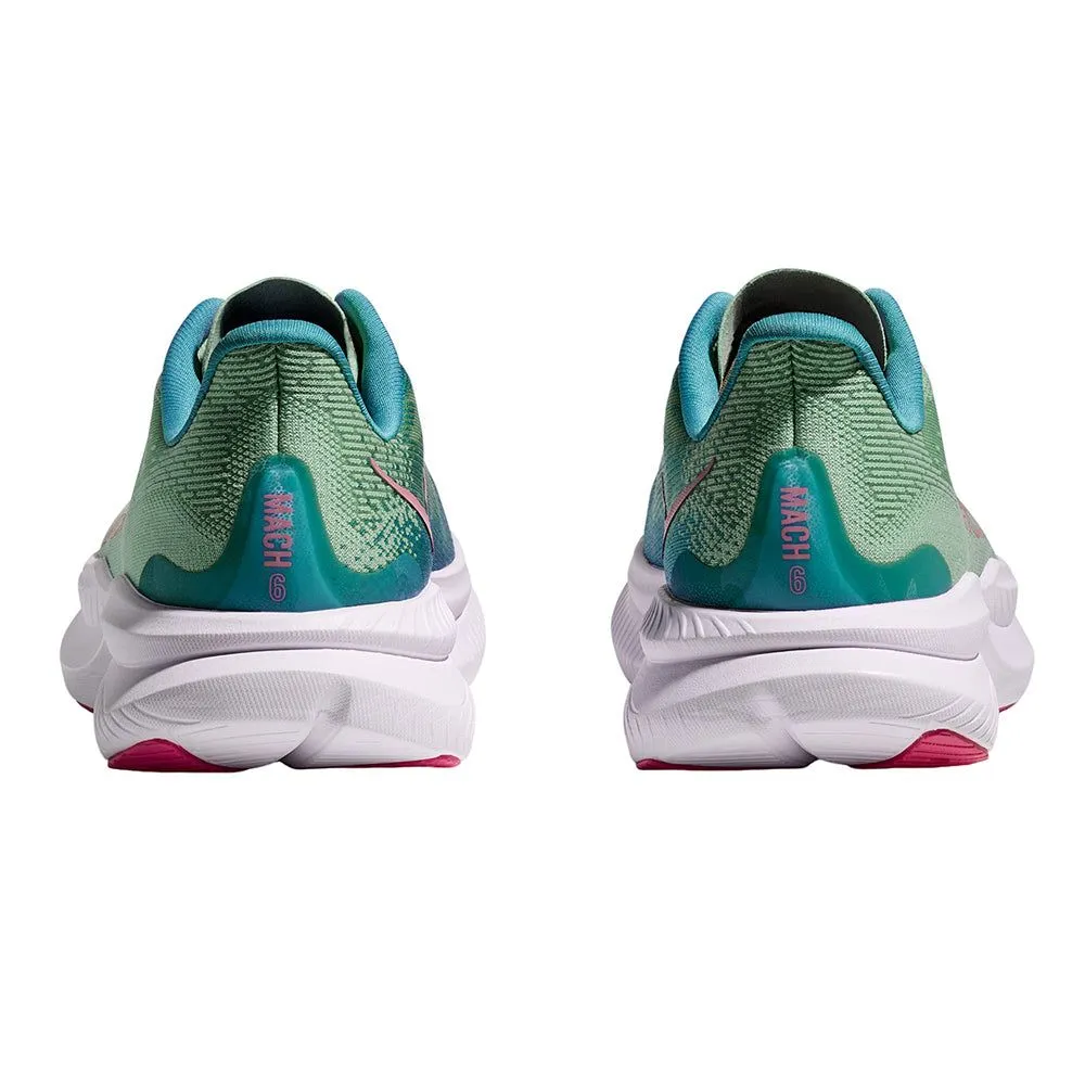 HOKA Women Running Shoes Mach 6 Wide Green - HO229SH125ELTH