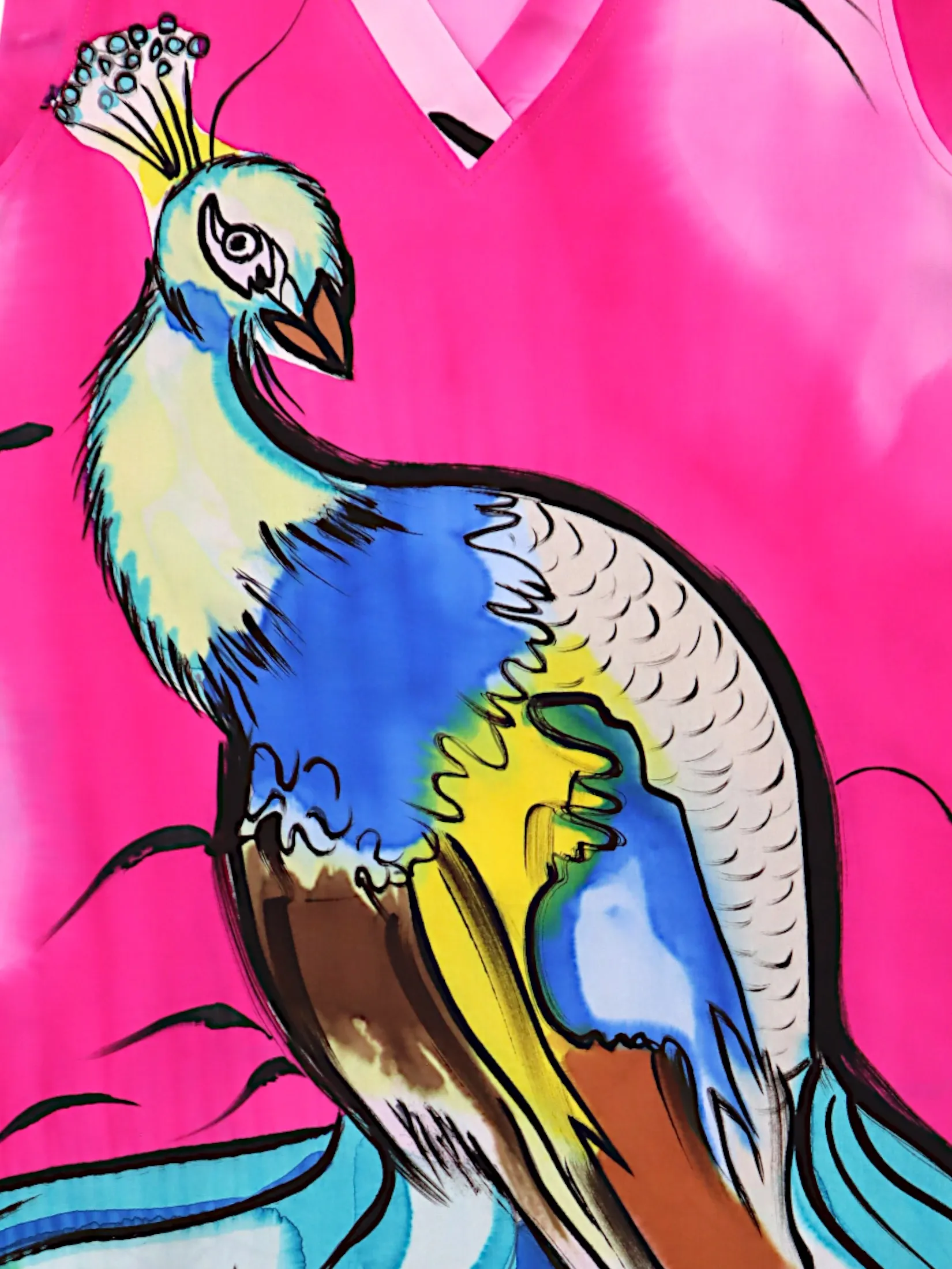 YODYOKO Woman Sleeveless Dress - Pink : Peacock of Glory