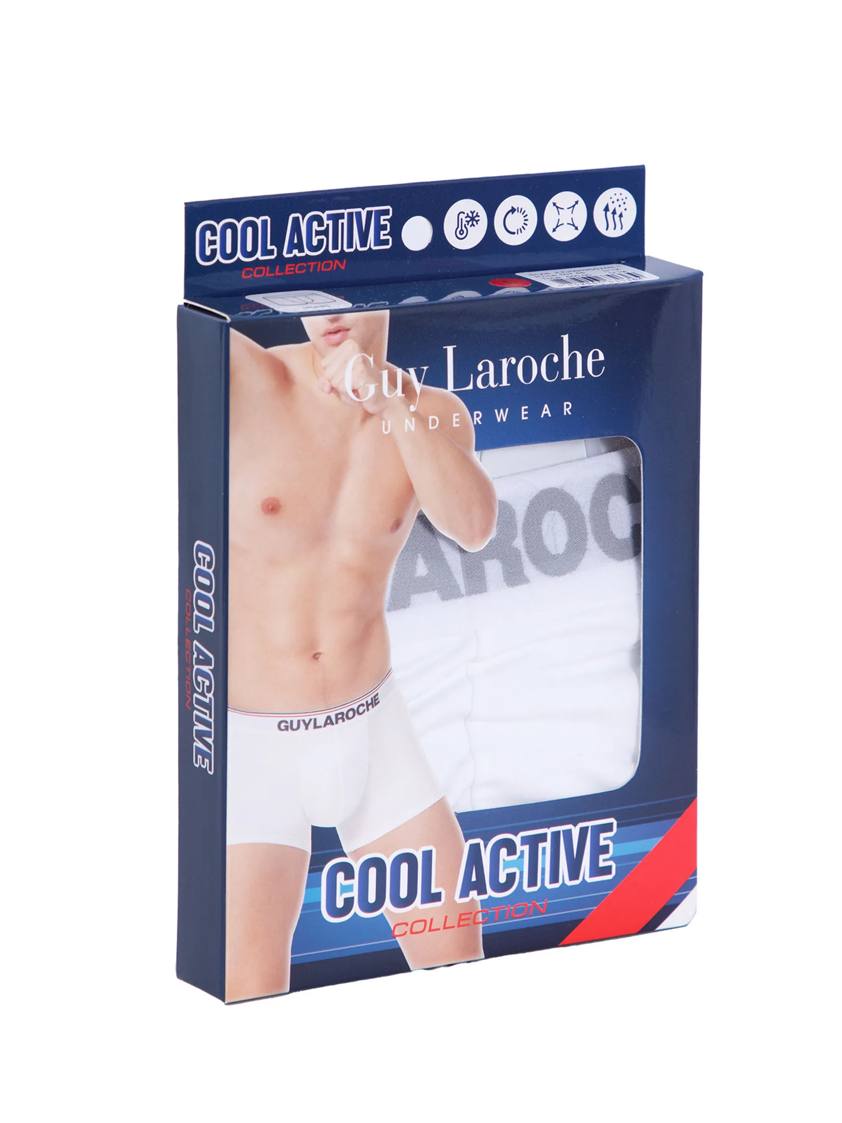 GUY LAROCHE INNERWEAR Men’s Underwear Cool Active Trunk – 1-Pack, White (JUU5949S5WH)