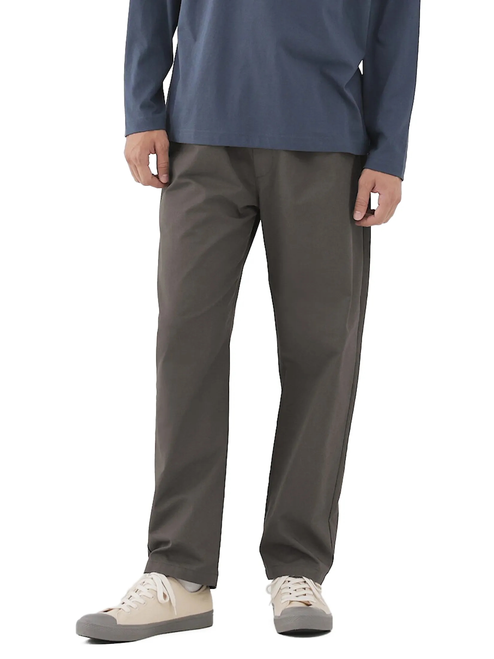 MUJI Men Pants Washed Cotton Easy