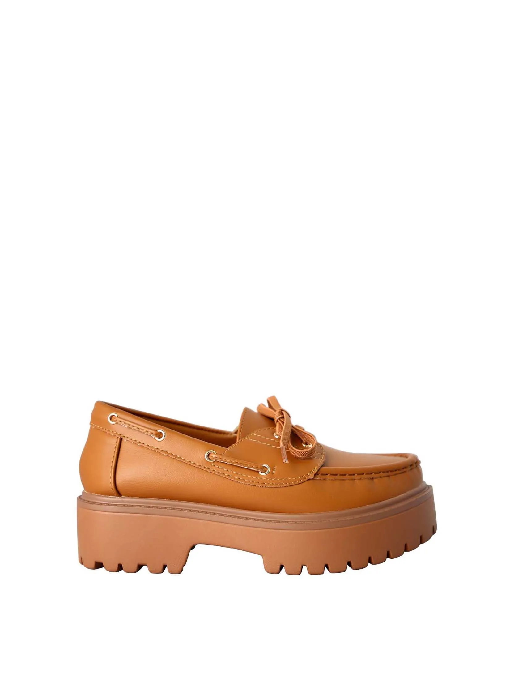 VILLAINS SF ZEAL Women's Platform Loafer Heels BROWN