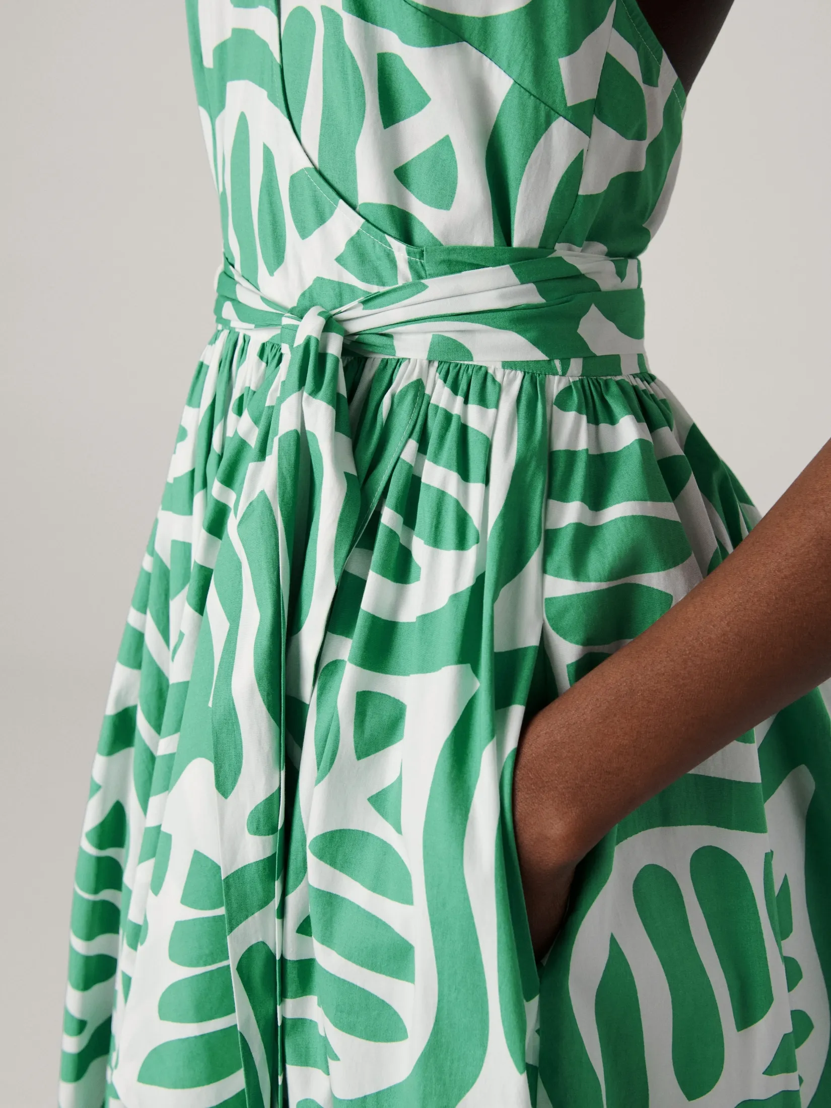 DIANE VON FURSTENBERG WOMEN DVF NOVA DRESS DESERT PALM INDIAN GREEN