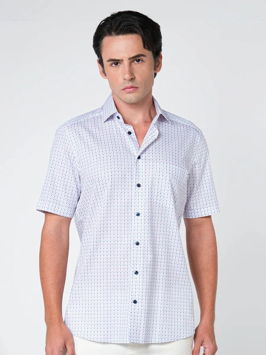 OLYMP MEN SHIRT SHORT SLEEVES CASUAL SHIRT MODERN FIT NON IRON