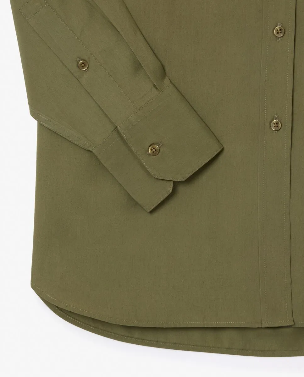 LACOSTE Oversized Poplin Shirt Green